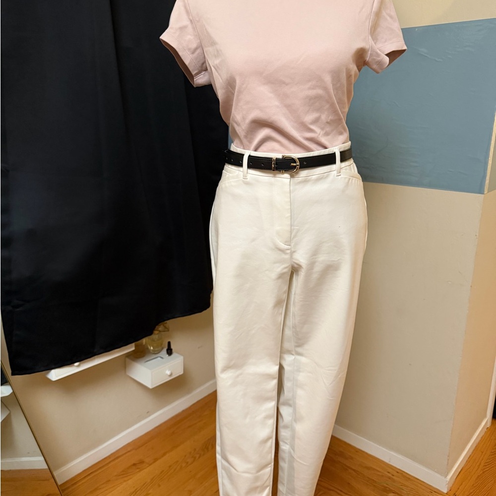 Chic Cream Women's Straight Leg Pants